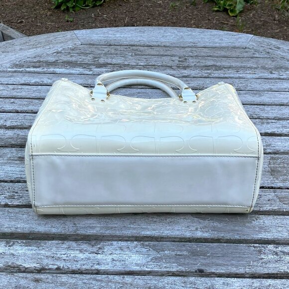 đź’ŻAuthentic Kate Spade Quinn Embossed Ace of Spades Cream Tote Bag Satchel - Picture 4 of 11